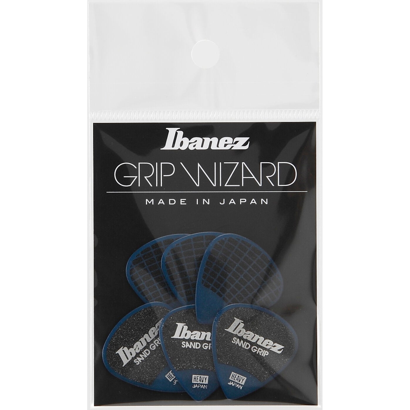 Ibanez PPA16HSGDB Grip Wizard Sand Grip Heavy Plectrums (Pack of 6, Dark Blue) von Ibanez