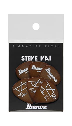 Ibanez Signature Series Plectrums - Steve Vai - Pack of 6 - Brown von Ibanez