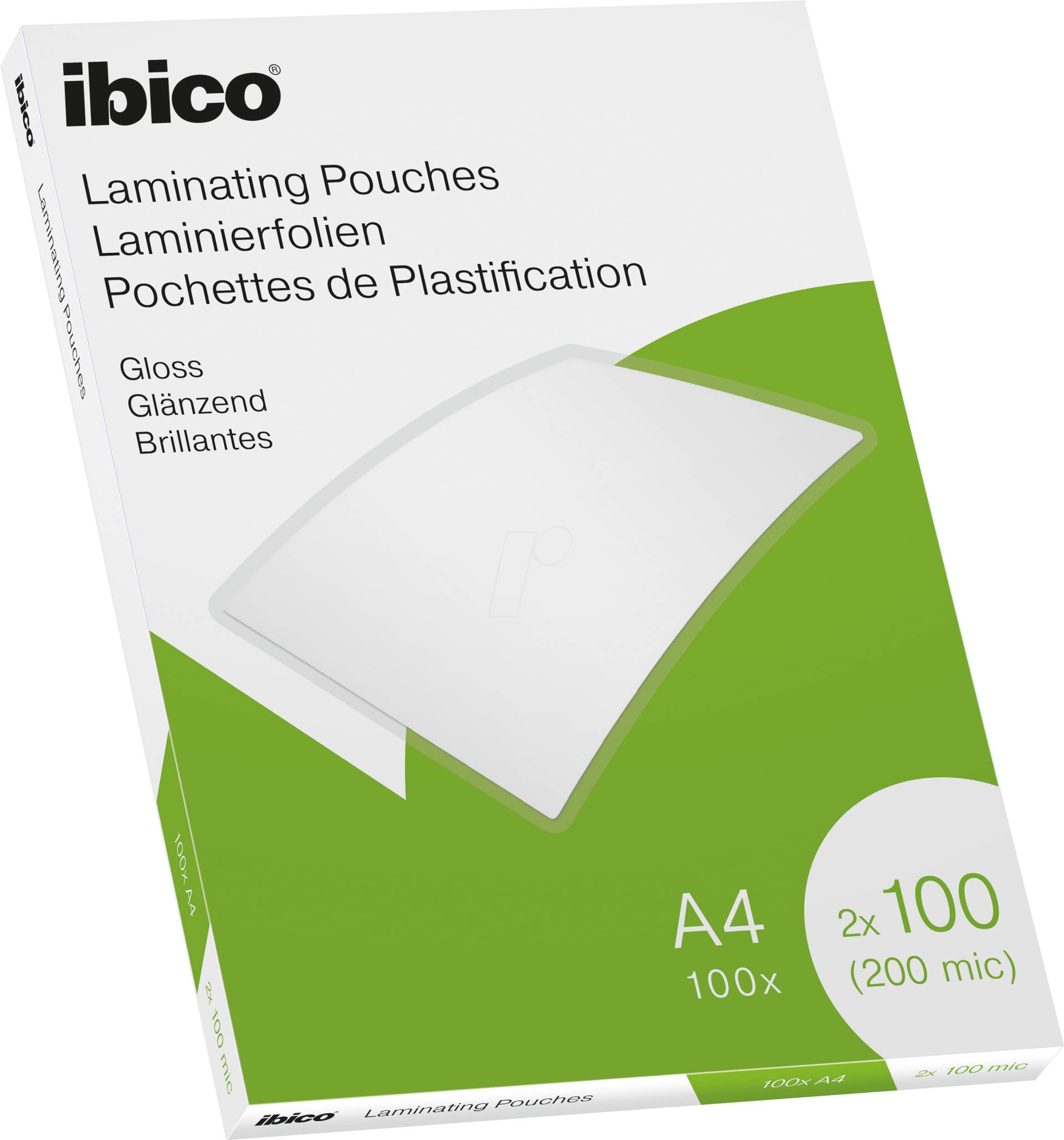 IBICO 627317 - Laminiertasche, A4, 2x100Mic, glänzend, 100St von Ibico