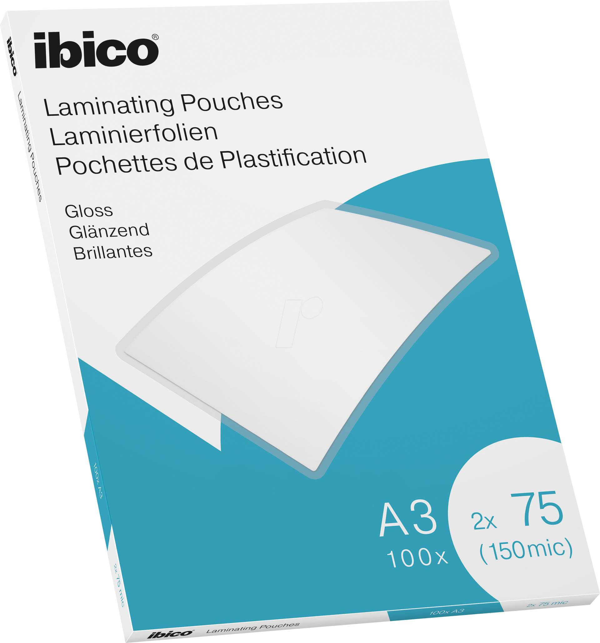 IBICO 627319 - Laminiertasche, A3, 2x75Mic, glänzend, 100St von Ibico