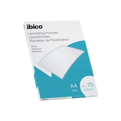 Ibico 5101209 Laminierfolien für Präsentationen, A4, leicht, 100 Stück, transparent von Ibico