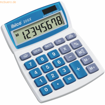 Ibico Tischrechner 208X weiß/blau von Ibico