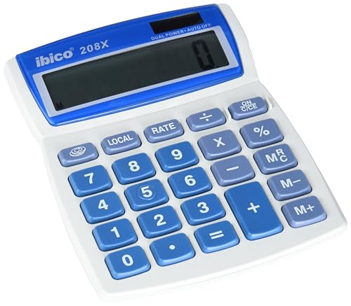 Rexel Ibico Tischrechner (208X) weiß/blau von Ibico