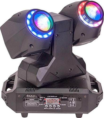 IBIZA MHBEAM60-FX 2IN1 WASH UND BEAM LED MOVING HEAD 2x30 Watt RGBW 12 SMD 3in1 DMX ROTATION 360° ohne Anschlag PARTY DISCO CLUB EFFEKTSCHEINWERFER von Ibiza Sound & Light