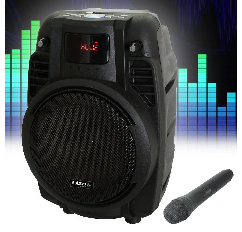 Ibiza Sound Lautsprecher (Tragbare 16cm Beschallungsanlage USB SD REC Bluetooth & VHF MIC) von Ibiza Sound