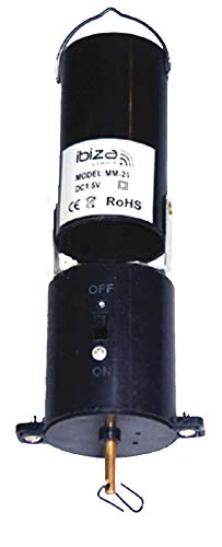 IBIZA MB15 BATTERIEBETRIEBENER SPIEGELKUGELMOTOR MOTOR ohne Strom mit Batterie oder Akku für Spiegelkugel Discokugel von Ibiza