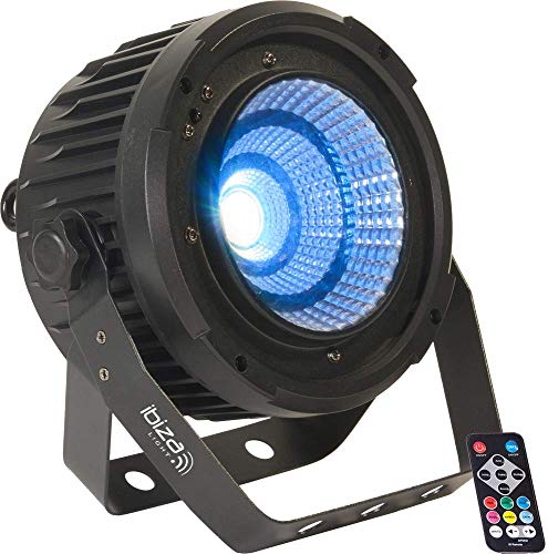 IBIZA PARLED50-COB LED PAR SCHEINWERFER MIT FERNBEDIENUNG Disco Spot DJ Party Club Effektscheinwerfer DMX von Ibiza