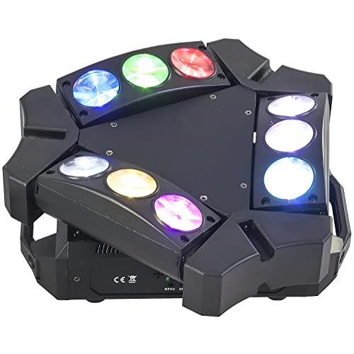 Ibiza - 9BEAM-MINI - Spinne mit dynamischem Lichteffekt aus 3 CREE RGBB LEDs mit je 10W - Schwarz von Ibiza