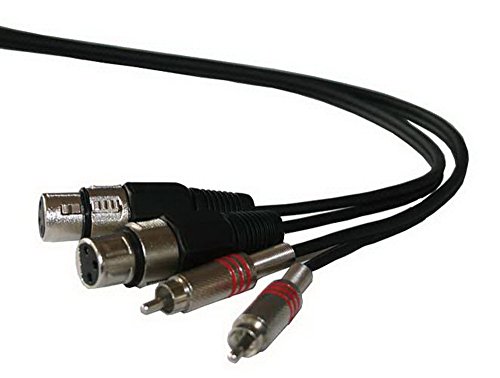 Ibiza - CM5RXF-2 - Kabel 2 RCA Stecker auf 2 XLR Buchsen - 5m von Ibiza