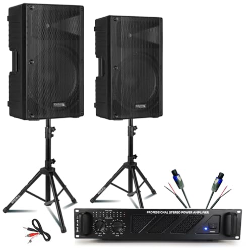 Ibiza - DJ Ibiza 2 passive Lautsprecher XTK15-MKII 15 Zoll 600 W – Verstärker 2 x 800 W AMP1000-MKII – Standfüße – Kabel – Deejay Hochzeit Ibiza - DJ Ibiza 2 passive Lautsprecher XTK15-MKII 15 Zoll 600 W – Verstärker 2 x 800 W AMP1000-MKII – Standfüße – Kabel – Deejay Hochzeit von Ibiza