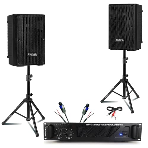 Ibiza - DJ-Set 2 Lautsprecher Ibiza XTK12-MKII 12 Zoll 500 W – Verstärker 2 x 600 W AMP800-MKII – Standfüße – PC-Kabel Speakon – Abend Hochzeit Ibiza - DJ-Set 2 Lautsprecher Ibiza XTK12-MKII 12 Zoll 500 W – Verstärker 2 x 600 W AMP800-MKII – Standfüße – PC-Kabel Speakon – Abend Hochzeit von Ibiza