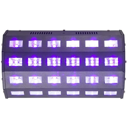 Ibiza - LED-UV24 - UV-Effektlampe mit 24 LEDs zu je 3W, Schwarzlicht - Schwarz von Ibiza
