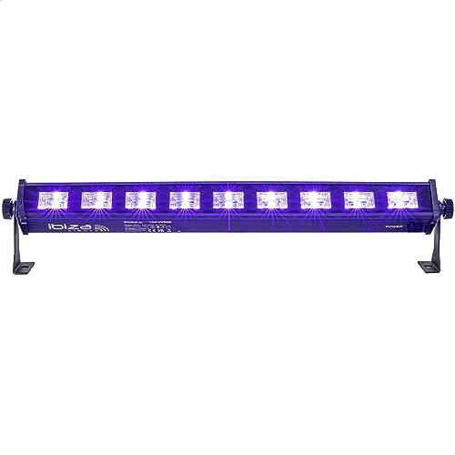 Ibiza - LED-UVBAR - UV-Effekt-Leiste mit 9 LEDs à 3 W, Schwarzlicht - Schwarz von Ibiza