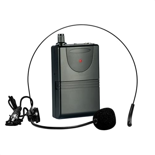 Ibiza - PORTUHF-HEAD2 - Headset mit Taschensender UHF 865 MHz - Batteriebetrieben - Drahtlos - Große Reichweite - Mikro-Kopfbügel von Ibiza