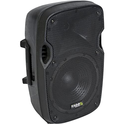 Ibiza - XTK8A - Plug & Play 8"/20cm aktives Lautsprechersystem mit 200W RMS Belastbarkeit - Kompressionshochtöner, Bassreflexsystem, Verstärkermodul, LINE/Micro Eingänge - Schwarz von Ibiza