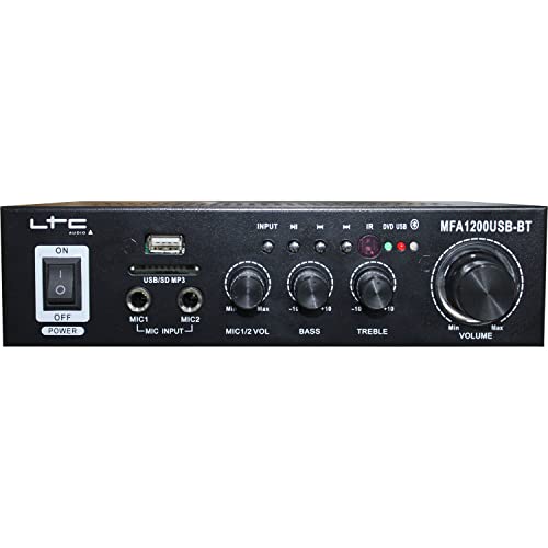 Ltc 10-7006 Stereo Karaoke-Verstärker, 50W schwarz von Ibiza