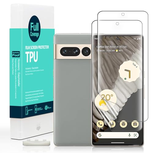 Ibywind Schutzfolie für Google Pixel 7 Pro 5G(6,7 Zoll),mit 2 Stück flexibler TPU-Folie[Fingerabdruckleser,keine Blasen] von Ibywind