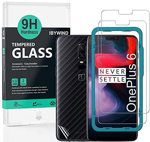 Ibywind Schutzfolie kompatibel mit OnePlus 6-9H Temperglas Folie, HD Displayschutzfolie, Tempered Glas Schutzglas, Handy Hartglas Schutzfolie mit Applikator für die Installation von Ibywind