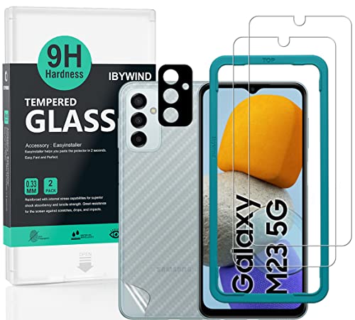 Ibywind Schutzfolie kompatibel mit SamSung Galaxy M23 5G 6,6 Zoll,mit Metall Kamera Schutzfolie,Keine Blase,Kratzfest von Ibywind