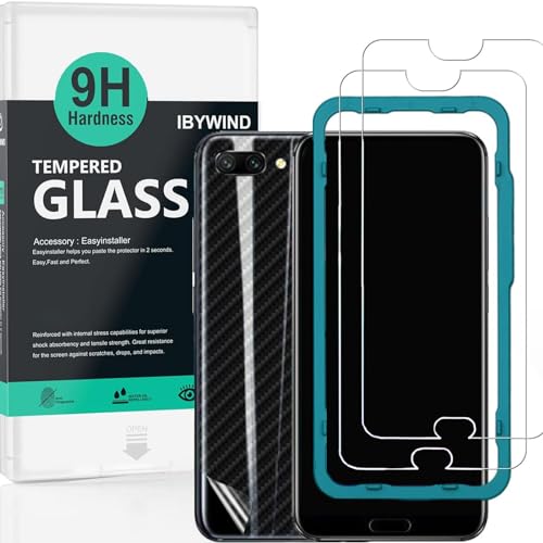 Ibywind schutzfolie kompatibel mit Honor 10,Carbon Fiber Skin für die Rückseite,Inklusive Easy Install Kit (Zentrierrahmen) von Ibywind