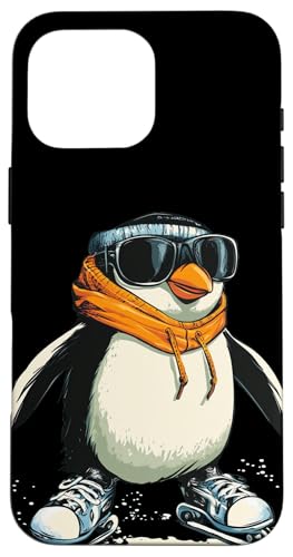 Gleiten Sie in den Winterspaß mit diesem Skating-Pinguin-Kostüm Hülle für iPhone 16 Pro Max von Ice Skating Penguin