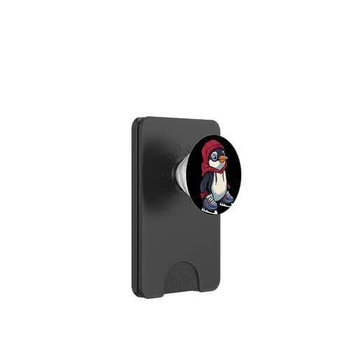 Hübsches Pinguin-Outfit für Eisläufer-Jungen und Mädchen PopSockets PopWallet für MagSafe von Ice Skating Penguin