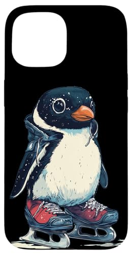 Lustiger Eislauf-Pinguin in Aktion für Wintertänzer Hülle für iPhone 15 von Ice Skating Penguin