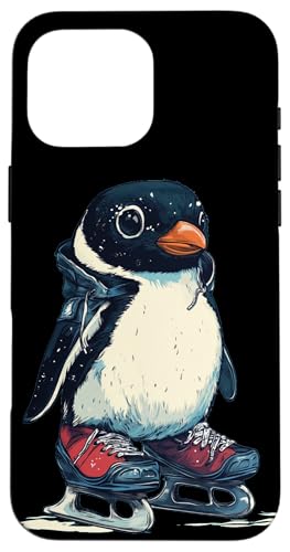 Lustiger Eislauf-Pinguin in Aktion für Wintertänzer Hülle für iPhone 16 Pro Max von Ice Skating Penguin