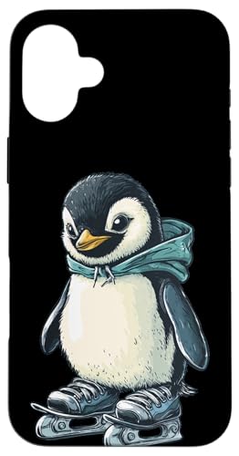 Nice Penguin skatet mit Winterspaß in Skateschuhen davon Hülle für iPhone 16 Plus Nice Penguin skatet mit Winterspaß in Skateschuhen davon Hülle für iPhone 16 Plus von Ice Skating Penguin