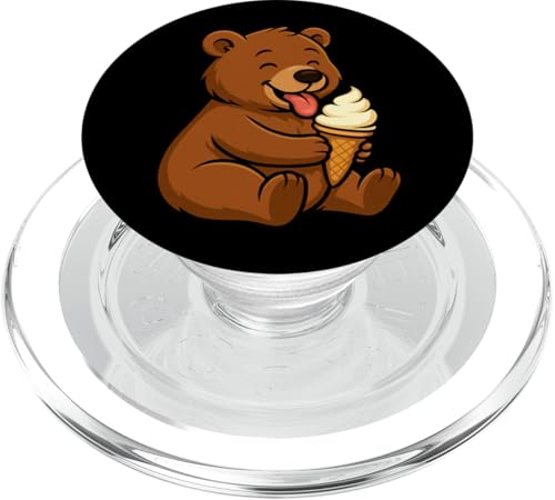 Bär, Eis, Zoo, Tierliebhaber, Kawaii, Jungen, Mädchen, Kinder PopSockets PopGrip für MagSafe von IceCreamAxis1