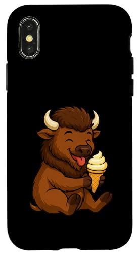 Bison Eiscreme-Zoo, Tierliebhaber, Kawaii, Jungen, Mädchen, Kinder Hülle für iPhone X/XS Bison Eiscreme-Zoo, Tierliebhaber, Kawaii, Jungen, Mädchen, Kinder Hülle für iPhone X/XS von IceCreamAxis1