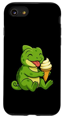 Chamäleon Eiscreme Zoo Tierliebhaber Kawaii Jungen Mädchen Kinder Hülle für iPhone SE (2020) / 7 / 8 von IceCreamAxis1