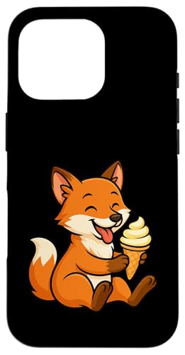 Fox Ice Cream Zoo Tierliebhaber Kawaii Jungen Mädchen Kinder Hülle für iPhone 16 Pro von IceCreamAxis1