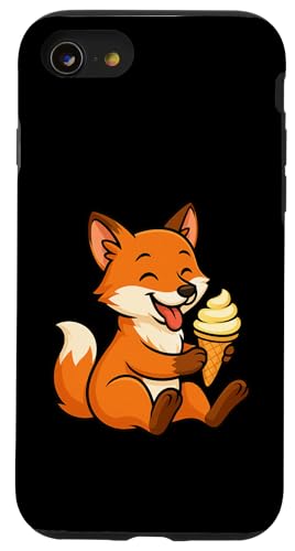 Fox Ice Cream Zoo Tierliebhaber Kawaii Jungen Mädchen Kinder Hülle für iPhone SE (2020) / 7 / 8 von IceCreamAxis1