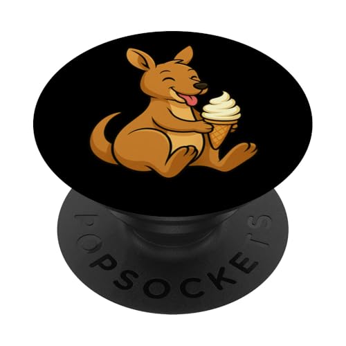 Känguru-Eiscreme-Zoo, Tierliebhaber, Kawaii, Jungen, Mädchen, Kinder PopSockets Klebender PopGrip von IceCreamAxis1