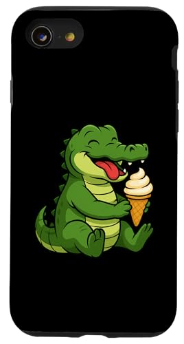 Krokodil Eiscreme Zoo Tierliebhaber Kawaii Jungen Mädchen Kinder Hülle für iPhone SE (2020) / 7 / 8 von IceCreamAxis1