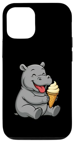 Nilpferd Eiscreme Zoo Tierliebhaber Kawaii Jungen Mädchen Kinder Hülle für iPhone 12/12 Pro von IceCreamAxis1