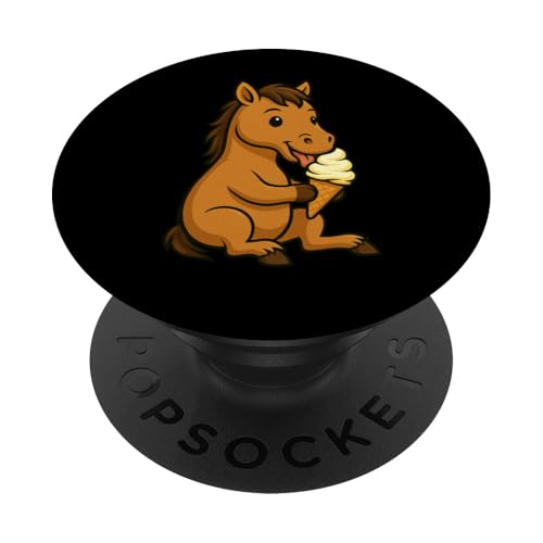 Pferde-Eiscreme Zoo Tierliebhaber Kawaii Jungen Mädchen Kinder PopSockets Klebender PopGrip von IceCreamAxis1