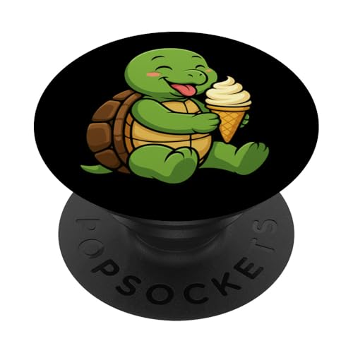 Schildkröte, Eiscreme, Zoo, Tierliebhaber, Kawaii, Jungen, Mädchen, Kinder PopSockets Klebender PopGrip Schildkröte, Eiscreme, Zoo, Tierliebhaber, Kawaii, Jungen, Mädchen, Kinder PopSockets Klebender PopGrip von IceCreamAxis1