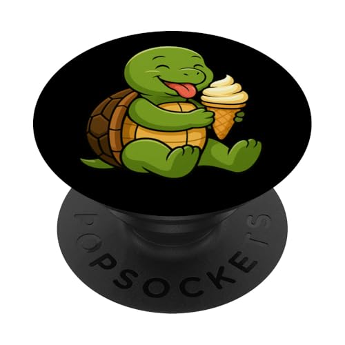 Schildkröte, Eiscreme, Zoo, Tierliebhaber, Kawaii, Jungen, Mädchen, Kinder PopSockets Klebender PopGrip Schildkröte, Eiscreme, Zoo, Tierliebhaber, Kawaii, Jungen, Mädchen, Kinder PopSockets Klebender PopGrip von IceCreamAxis1