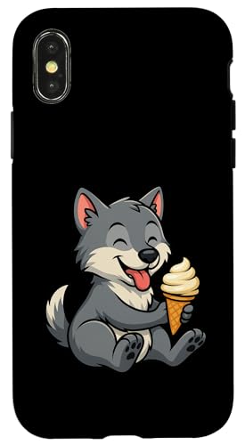 Wolf Eiscreme Zoo Tierliebhaber Kawaii Jungen Mädchen Kinder Hülle für iPhone X/XS von IceCreamAxis1
