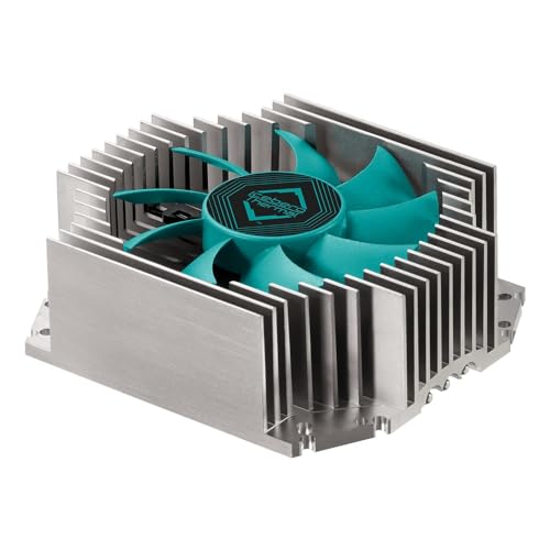 Iceberg Thermal IceFLOE T65 ITX Low Profile 3 Heatpipe Extrusion Aluminium Kühlkörper HTPC CPU Kühler mit 80mm Lüfter von IceFLOE