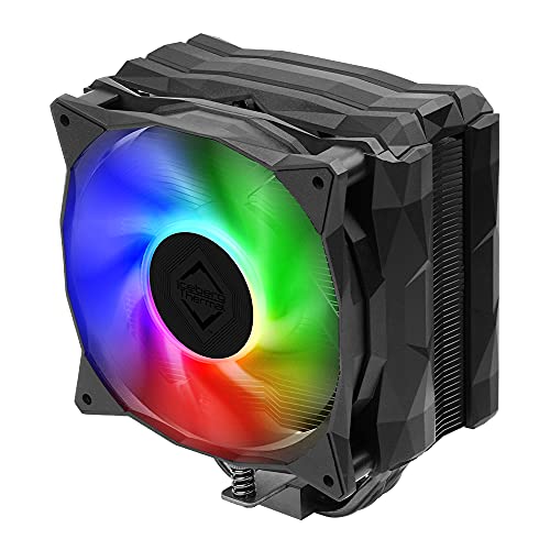 Iceberg Thermal IceSLEET G4 Midnight All-Black 4 vernickelte Heatpipes CPU-Luftkühler mit ARGB 120 mm PWM-Lüfter für Intel- und AMD-(Limited Edition) AM5 und LGA1700 kompatibel von IceSLEET