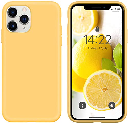 IceSword Pro Max Flüssigsilikon-Gel-Schutzhülle, stoßfest, rutschfest, verbesserter Kamera- und Displayschutz, Gel-Gummi, weiches Mikrofasertuch 16,5 cm (6,5 Zoll) Max, 7.5 x 3.6 x 0.3 inches, gelb von IceSword