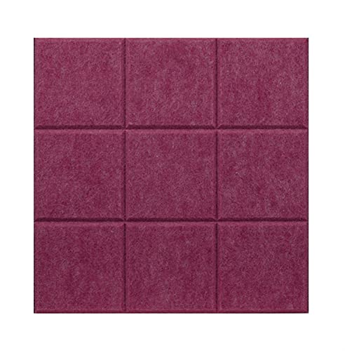 Icegrey Filz Pinnwand Korkplatte Selbstklebend Korktafel Korkwand DIY für Foto Hängen, Bulletin Tafeln Heimdekoration und Büro Memoranduma, Weinrot (mit Rückseitenkleber), 30x30x1cm (Pack of 3) von Icegrey