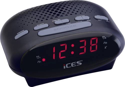 ICES ICR-210 Radiowecker UKW Schwarz von Ices