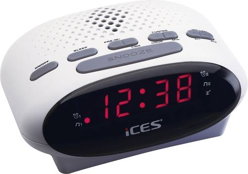 ICES ICR-210 Radiowecker UKW Weiß von Ices