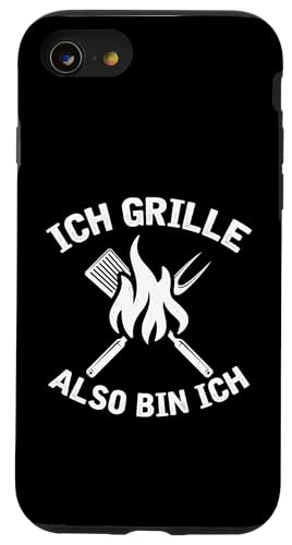 Ich Grille Also Bin Ich Lustiger Grill Spruch Papa Hülle für iPhone SE (2020) / 7 / 8 von Ich Grille Also Bin Ich Vatertag Geschenk Grillen