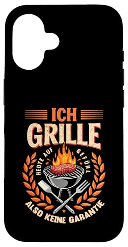 Ich grille auf Gefühl Vatertag Grillen Spruch Männer Papa Hülle für iPhone 16 von Ich grille auf Gefühl Vatertag Geschenk Papa