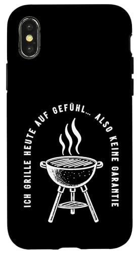 Ich grille auf Gefühl Vatertag Grillen Spruch Männer Papa Hülle für iPhone X/XS von Ich grille auf Gefühl Vatertag Geschenk Papa